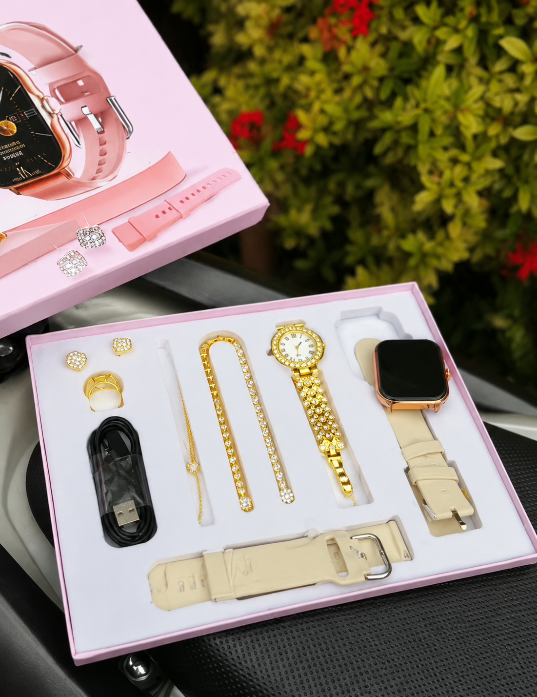 A58 Jewelry Set with Smart Watch