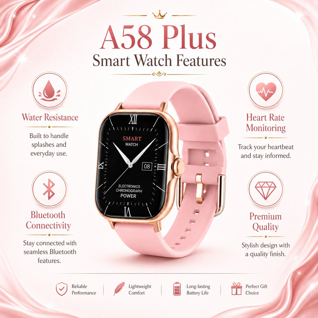 A58 Plus smart watch features