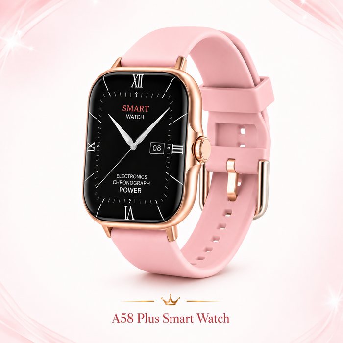 A58 Plus smart watch in rose gold